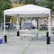 Flash Furniture White Pop Up Canopy Tent and Folding Bench Set JJ-GZ10PKG103-WH-GG - alternate 1